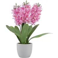 Mansion Atmosphere Kunstbloemen hyacint roze 28xH41cm roze Kunststof Kunstplant