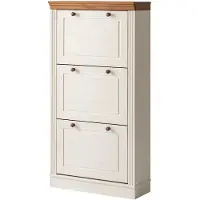 Notio Living Anita-Schoenenkast - 3 Kleppen - Wit Grenen