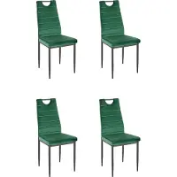 Loft 24 Mandy-Eetkamerstoelen - Set van 4 - Donkergroen