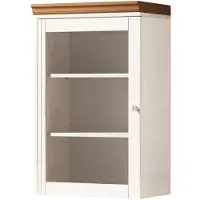 Notio Living Anita-Wandkast - 1 Glasdeur - Wit/Honing