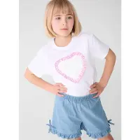 Shoeby T-shirt met hartjes wit Meisjes Katoen Ronde hals Hartjes - maat 134/140