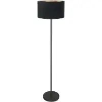 Mexlite Zwarte Vloerlamp Noor Met Zwarte Kap