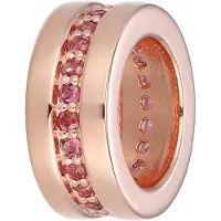 Cavill - Rosé vergulde zilveren hanger - 925 Sterling zilver - 24 natuurlijke rhodolieten 0,35 ct - ronde pavé - elegant 11,5 mm