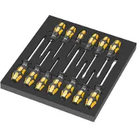 Wera 9714 Schuimrubberen Inzetstuk | Met De schroefbeitel/schroevendraaierset 1 | 13-delig - 5150105001