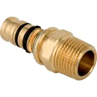 Geberit overgangsfitting met 2 aansluiting Mepla, brons, aansluiting 1 brons