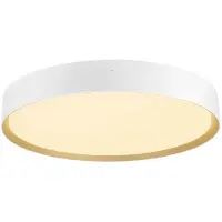 SLV Plafondlamp Decona, dimbaar, wit / opaal, Badkamer, Aluminium, Modern, Plafondlamp badkamer