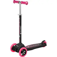 Rebel ZAB0121P - Driewielige kids step Kids Wheels - Vanaf 3 jaar - Zwart/roze