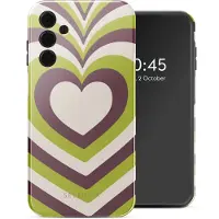 Selencia Vivid Backcover voor de Samsung Galaxy A15 (5G) - Double Hearts Plum Fern