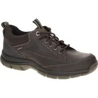 Clarks Shoes Clarksvoor mannen. 26184444 Leren schoenen Spypath Lo GTX bruin (42.5), Leer, Plat, Veters, Casual, Buiten