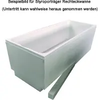 Polysan Sussi R kunstmarmer vrijstaand hoekbad 150x70x49,5cm, zwart/wit