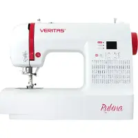 Veritas Sewing Rubina, wit, computergestuurde naaimachine, overlockfunctie, geschikt voor naaien, 1 stap, 4,5 mm, LED-verlichting