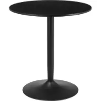 HOMCOM - eettafel - van MDF en staal - 70L x 70B x 75H cm - zwart