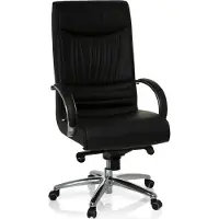 Hjh OFFICE XXL F 400 Leder - XXL bureaustoel Zwart