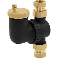LuxeBath Luchtafscheider voor warmwaterverwarming met automatische snelafvoerklep kan horizontaal en verticaal worden gemonteerd