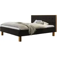 Hasena Noah gestoffeerd bed massief hout 100% polyester incl. Midtrever