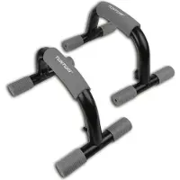Tunturi Opdruksteunen - Parallettes -Push-up Bar - Push-up Steun - Metaal - Zwart