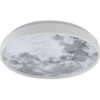 LINDBY Plafondlamp , Lune, Wit, Woonkamer, Kunststof, Modern
