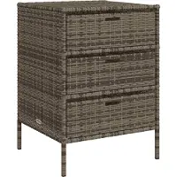 vidaXL Tuinkast 55x59x80 cm poly rattan grijs