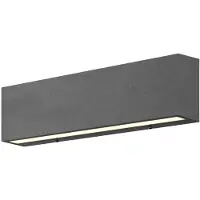 LUCANDE LED-wandlamp buiten Elvira, zwart, Aluminium, Modern, LED wandlamp buiten