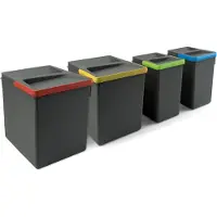 Emuca Recycle 2x15 2x7l Recyclebak 4 Eenheden