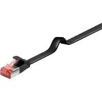 Goobay U/FTP CAT6 Gigabit platte netwerkkabel / zwart - 5 meter