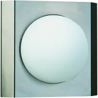 Albert Rvs wandlamp Quadrate globe