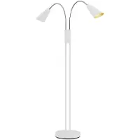 LUCANDE Vloerlampe , Medira, Wit, Woonkamer, Metaal, Modern