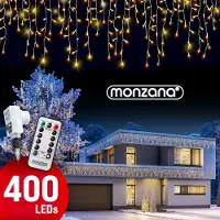 Monzana Lichtgordijn 400 LED Kerstdeco Warmwit 15 Meter