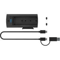 Icy Box IB-180MS-C31 DockingStation voor NVMe M.2 SSD en SATA Drive - met USB Type-C naar Type-C/Type-A-combikabel
