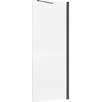 Vente-unique Inloopdouchewand - Mat zwart - 5 mm glas - 80x200 cm - DAREN