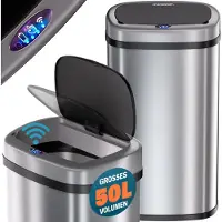 Monzana Sensor afvalbak roestvrij staal 40L