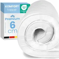 Aktiv shop GmbH Comfortschuim Matras Topper 120x200 cm - 6 cm Dik, Ademende Toppermatras voor Traditionele en Boxspring Bedden