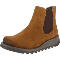 Fly london SALV195FLY - Dames Enkellaarsjes - Oil-Suede-Tobacco