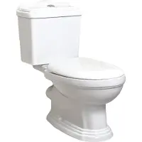 Kerra Retro duoblok toilet staand met reservoir en zitting