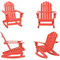 vidaXL Schommelstoel Adirondack massief vurenhout rood - Tuinschommelstoel - Tuinschommelstoelen - Tuin Schommelstoel - Tuin Schommelstoelen