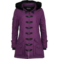 E.M.P. Merchandising Handelsgesellschaft - Gothic Winterjas - Bloodsucker - S - voor Vrouwen - violet - Maat S