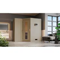 Karibu | Sahib 2 Sauna | Energiesparende Deur | Kachel 9 kW Geïntegreerde Bediening