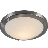 QAZQA Moderne plafonnière staal 31 cm IP44 - Yuma
