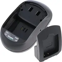 AccuCell Snellader, geschikt voor de Panasonic DMW-BLH7 batterij, compatibel met de Lumix DMC-GM1 en Lumix DMC-GM1K S