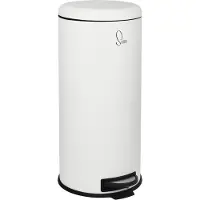 SVITA T30 prullenbak - pedaalemmer 30 liter inclusief binnenemmer rond keukenhulp wit