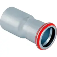 Geberit Technologie voor pijpaansluitingen, Keel Mapress koolstofstaal met insteekklem 76,1 x 42 mm (22330) (Persaansluiting)