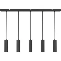 Calex Hanglamp - GU10 - 5-Lichts - Plafondlamp - Mat Zwart - Eetkamer - Keuken - Eettafel - Excl. lichtbron