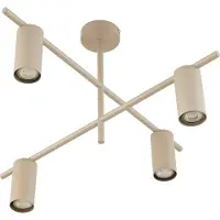 LINDBY Plafondlamp , Marilou, dimbare, Beige, Woonkamer, Metaal, Modern