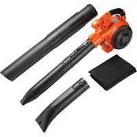 Wiltec 3-in-1 blaas-, zuig- en hakselmachine voor bladeren, blaasapparaat met 1 pk en 26ccm, accubedienbare bladerenstofzuiger, tuinhakselaar met een opvangzak van 50 liter