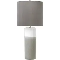 Elstead Lighting LED Tafellamp Fulwell | 1X E27 Max 60W | White Gloss and Matt Grey, Dark Grey Shade.
