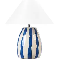 Beliani LUCHETTI - Tafellamp - Lichtbeige/Blauw - Keramiek