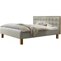 Hasena Noah gestoffeerd bed massief hout 100% polyester incl. Midtrever