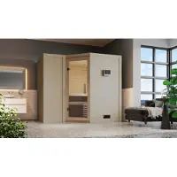 Karibu | Sahib 2 Sauna | Helderglas Deur | Kachel 9 kW Externe Bediening