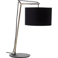 Eglo Tafellamp Annice Hoogte 52 cm, E14, metaal/textiel, zwart mat/messingkleurig geborsteld