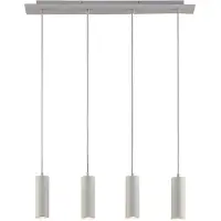 LINDBY Hanglamp Joffrey, dimbaar, wit / opaal, Woon-/ Eetkamer, metaal, Modern, hanglamp